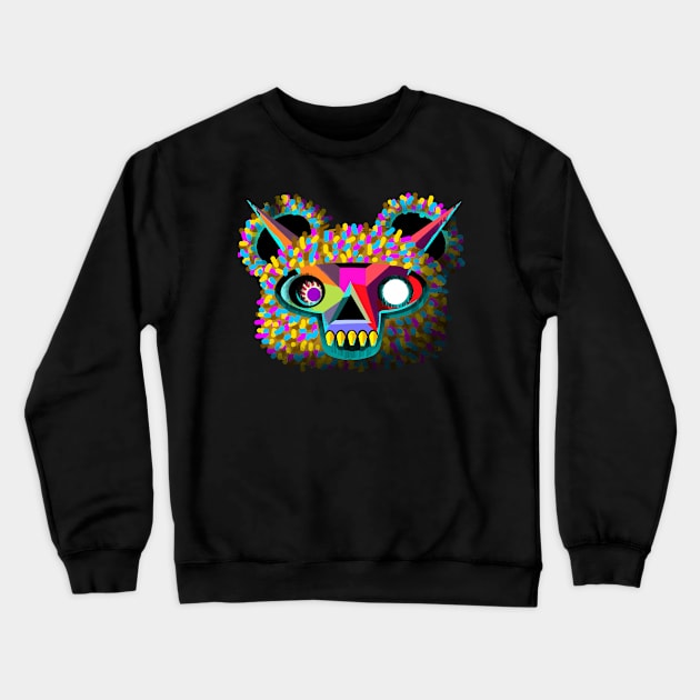 bone monkey bear yellow teeth Crewneck Sweatshirt by Tucker0231